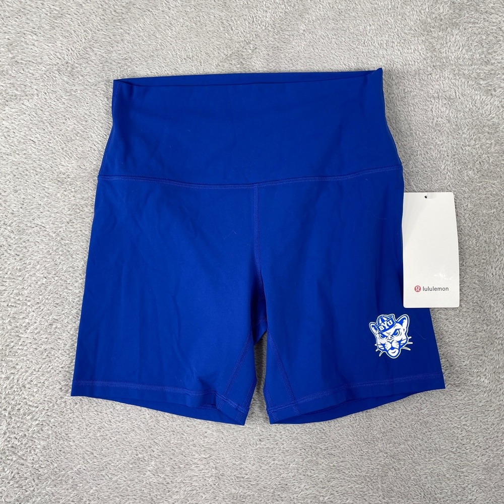 Lululemon Align BYU Cougars Shorts Womens 8 Blue High Rise 6" Nulu Athletic Yoga